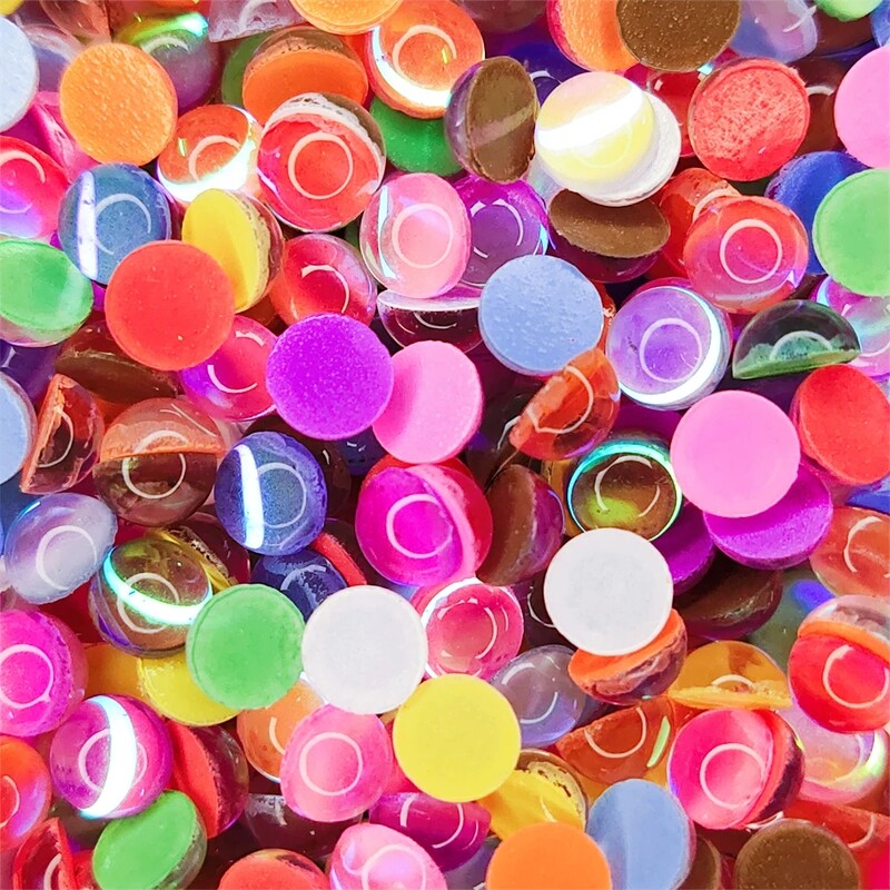 Fluorescentne noktilucentne, bez hitnih popravka, 3D sjajne kristalne staklene hemisferične sirenske perle ukrasi za nokte svih veličina