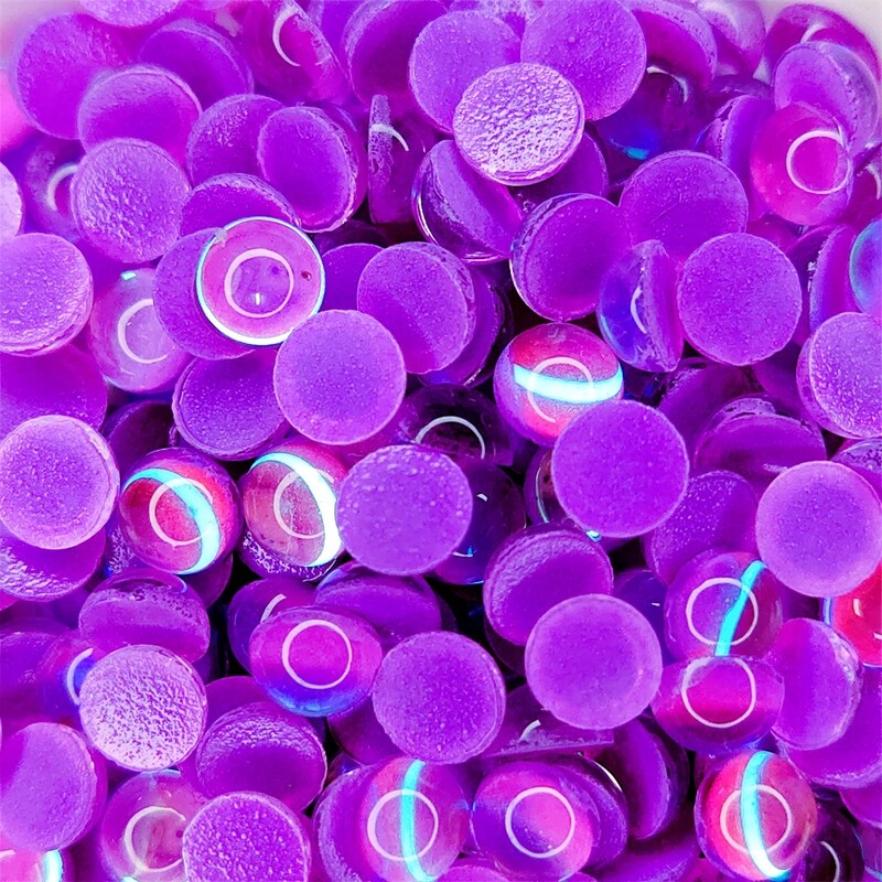 Fluorescentne noktilucentne, bez hitnih popravka, 3D sjajne kristalne staklene hemisferične sirenske perle ukrasi za nokte svih veličina