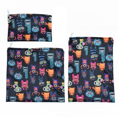 Υφασμάτινες τσάντες σνακ 3 τεμ. Επαναχρησιμοποιήσιμες τσάντες για σάντουιτς Τσάντα με φερμουάρ στο πλυντήριο πιάτων για πικ-νικ γραφείο στο σπίτι, Κάμπινγκ Πεζοπορία Ανθεκτικό