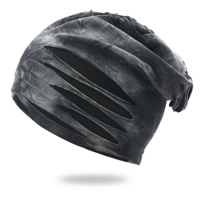 Beanies za muškarce Retro Tie Dye Hip Hop Hole Style Proljetne pletene Skullies Gradijent boja Harajuku Marama Skijaška kapa Šešir