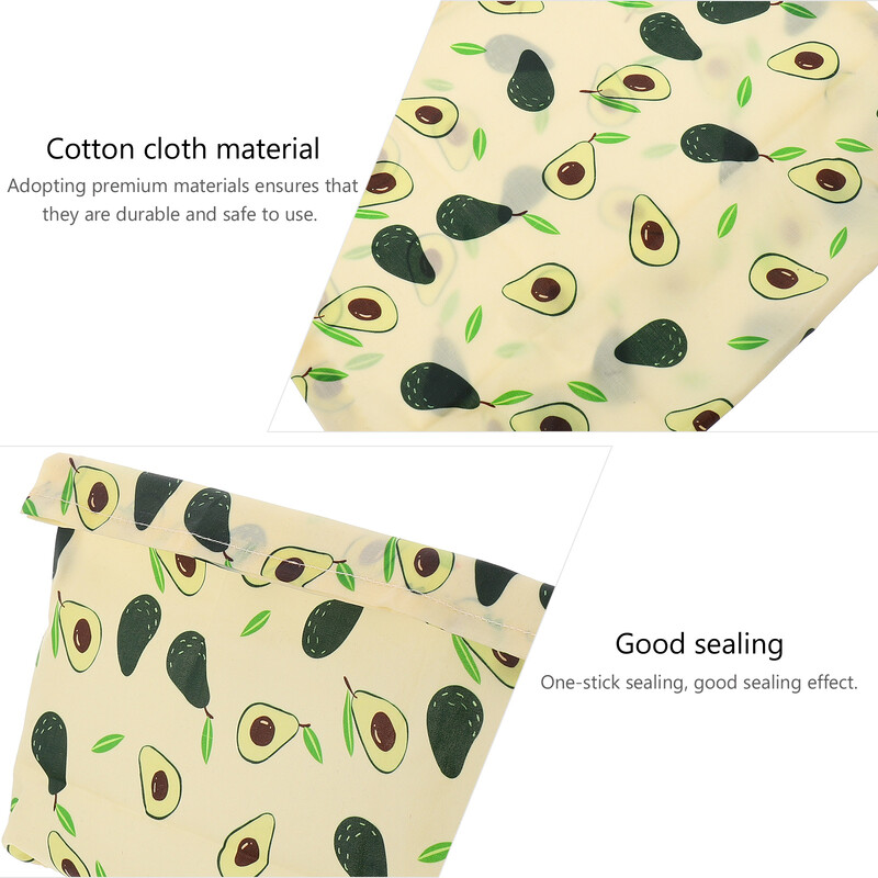 Vreća za pohranu hrane za višekratnu upotrebu Vreća za čuvanje svježeg voća od pčelinjeg voska Vreća za pohranu pamučne tkanine Vrećice za zatvaranje svježine voća