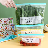 L/M/S Επαναχρησιμοποιήσιμες τσάντες αποθήκευσης με φερμουάρ Τσάντες με φερμουάρ Διαφανής τσάντα ποιότητας τροφίμων Οργανωτής δοχείων φρέσκων κόκκων φρούτων