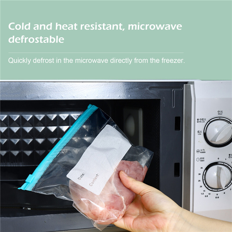 L/M/S Επαναχρησιμοποιήσιμες τσάντες αποθήκευσης με φερμουάρ Τσάντες με φερμουάρ Διαφανής τσάντα ποιότητας τροφίμων Οργανωτής δοχείων φρέσκων κόκκων φρούτων