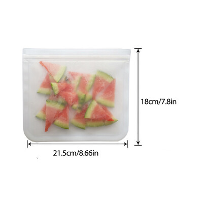 1/2/3/5 τμχ Σακούλες σιλικόνης κατάψυξης τροφίμων Επαναχρησιμοποιήσιμη τσάντα με φερμουάρ Αδιάβροχη τσάντα αποθήκευσης χωρίς BPA φρέσκια τσάντα για φαγητά κρέας φρούτων λαχανικών