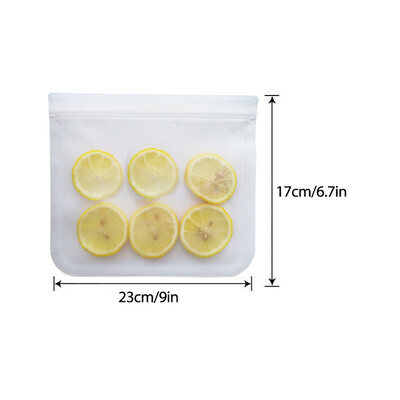 1/2/3/5 τμχ Σακούλες σιλικόνης κατάψυξης τροφίμων Επαναχρησιμοποιήσιμη τσάντα με φερμουάρ Αδιάβροχη τσάντα αποθήκευσης χωρίς BPA φρέσκια τσάντα για φαγητά κρέας φρούτων λαχανικών