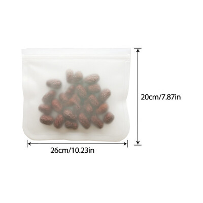 1/2/3/5 τμχ Σακούλες σιλικόνης κατάψυξης τροφίμων Επαναχρησιμοποιήσιμη τσάντα με φερμουάρ Αδιάβροχη τσάντα αποθήκευσης χωρίς BPA φρέσκια τσάντα για φαγητά κρέας φρούτων λαχανικών