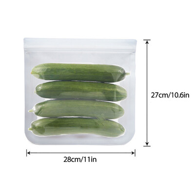 1/2/3/5 τμχ Σακούλες σιλικόνης κατάψυξης τροφίμων Επαναχρησιμοποιήσιμη τσάντα με φερμουάρ Αδιάβροχη τσάντα αποθήκευσης χωρίς BPA φρέσκια τσάντα για φαγητά κρέας φρούτων λαχανικών