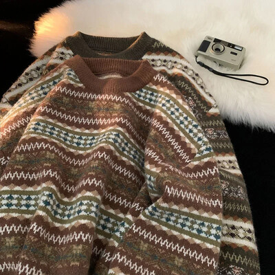 Κορεάτικο στυλ Idle Ανδρικό πουλόβερ Casual Χριστουγεννιάτικο πλεκτό τοπ μπουφάν 2023 Φθινόπωρο/Χειμώνας Νέα υψηλής αισθητικής ρίγα