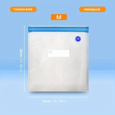 Vrećice s vakuumskim zatvaračem za pohranu hrane za višekratnu upotrebu - izdržljive, nepropusne i prozirne za organizaciju kuhinje i održavanje svježine proizvoda