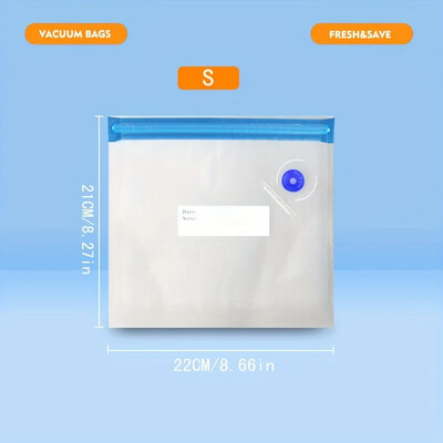 Vrećice s vakuumskim zatvaračem za pohranu hrane za višekratnu upotrebu - izdržljive, nepropusne i prozirne za organizaciju kuhinje i održavanje svježine proizvoda