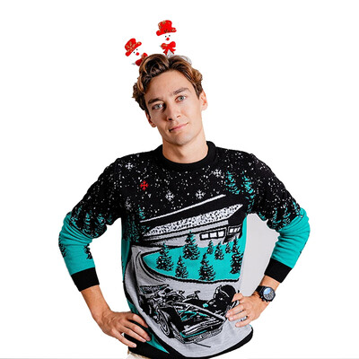 Novi F1 Racing Competition Outdoor Extreme Sports Preveliki pulover s 3D printanim božićnim ružnim džemperom 44 # 63 # Driver Fens Tops