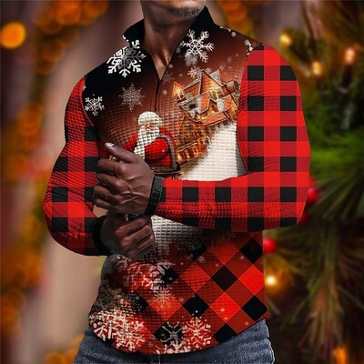 Μόδα ανδρική φούτερ με φερμουάρ Χριστουγεννιάτικο vintage μπουφάν πόλο φθινοπωρινό πουλόβερ Casual μακρυμάνικα μπλουζάκια για ανδρικά ρούχα