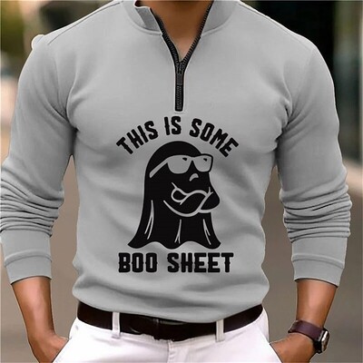 Μόδα ανδρική φούτερ με φερμουάρ Χριστουγεννιάτικο vintage μπουφάν πόλο φθινοπωρινό πουλόβερ Casual μακρυμάνικα μπλουζάκια για ανδρικά ρούχα