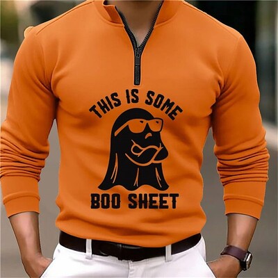 Μόδα ανδρική φούτερ με φερμουάρ Χριστουγεννιάτικο vintage μπουφάν πόλο φθινοπωρινό πουλόβερ Casual μακρυμάνικα μπλουζάκια για ανδρικά ρούχα