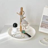 Νέος δίσκος κοσμημάτων Nordic Key με ξύλινα κλαδιά 3 επιπέδων Ελαφρύς δίσκος αποθήκευσης εισόδου Βάση κλειδιού για προμήθειες σπιτιού