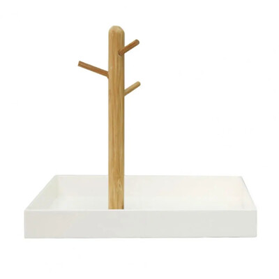 Νέος δίσκος κοσμημάτων Nordic Key με ξύλινα κλαδιά 3 επιπέδων Ελαφρύς δίσκος αποθήκευσης εισόδου Βάση κλειδιού για προμήθειες σπιτιού