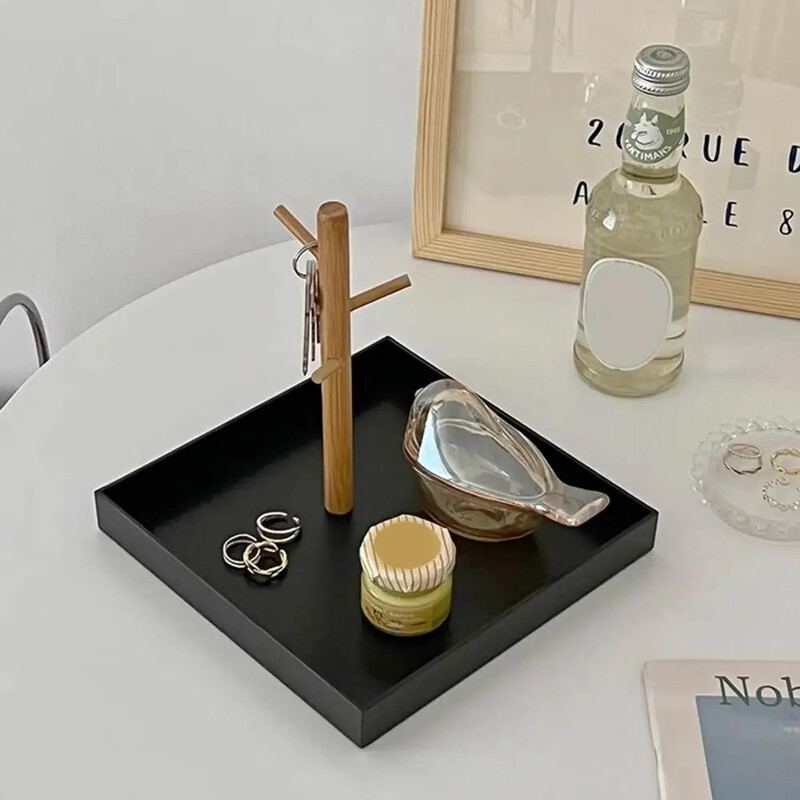 Νέος δίσκος κοσμημάτων Nordic Key με ξύλινα κλαδιά 3 επιπέδων Ελαφρύς δίσκος αποθήκευσης εισόδου Βάση κλειδιού για προμήθειες σπιτιού