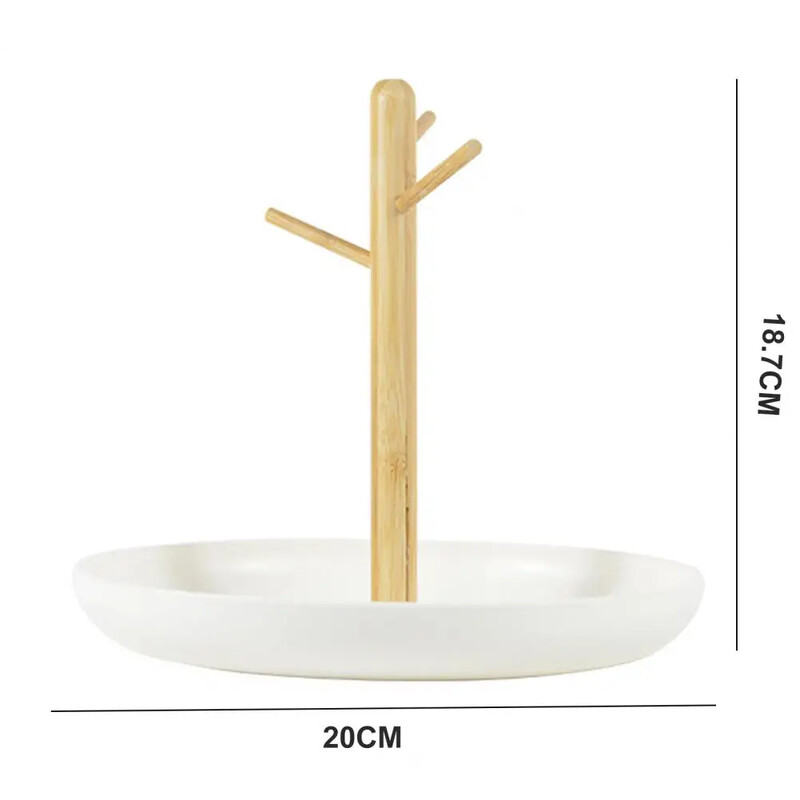 Νέος δίσκος κοσμημάτων Nordic Key με ξύλινα κλαδιά 3 επιπέδων Ελαφρύς δίσκος αποθήκευσης εισόδου Βάση κλειδιού για προμήθειες σπιτιού