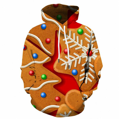 Božićni mali predmeti Grafičke majice s kapuljačom za muškarce 3D ispis Sretan Božić Novo u majicama s kapuljačom i majicama Puloveri Modni gornji dijelovi