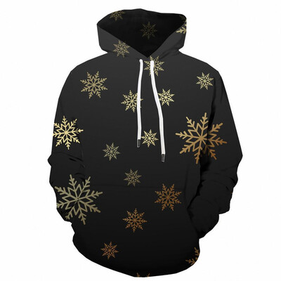 Božićni mali predmeti Grafičke majice s kapuljačom za muškarce 3D ispis Sretan Božić Novo u majicama s kapuljačom i majicama Puloveri Modni gornji dijelovi