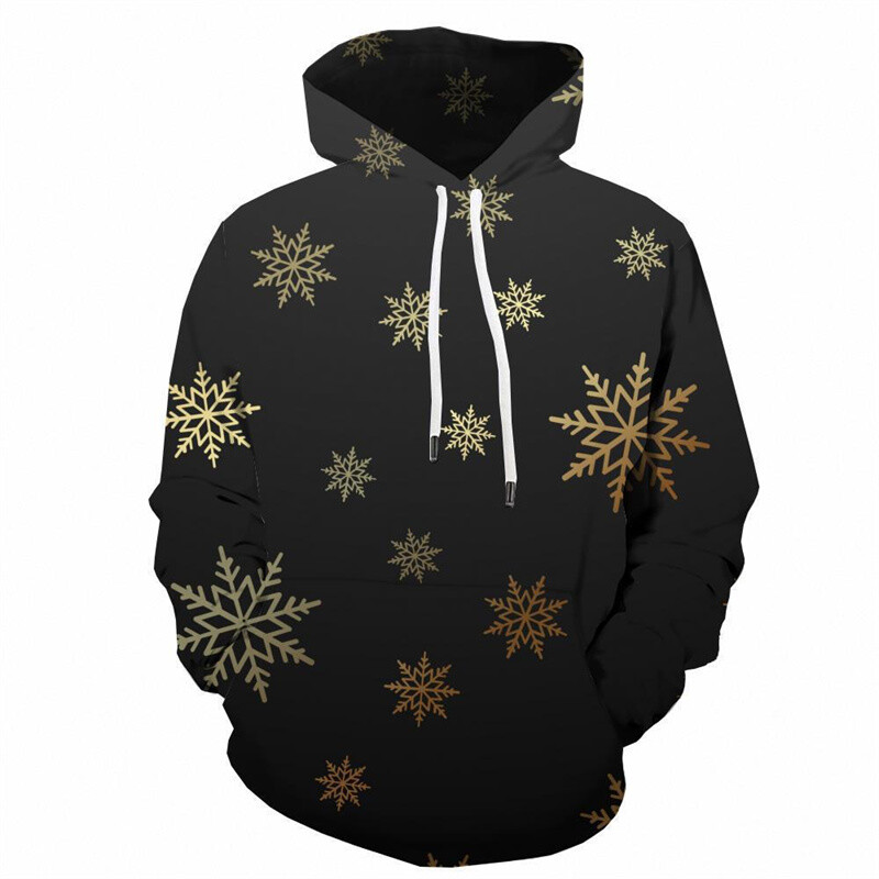 Božićni mali predmeti Grafičke majice s kapuljačom za muškarce 3D ispis Sretan Božić Novo u majicama s kapuljačom i majicama Puloveri Modni gornji dijelovi