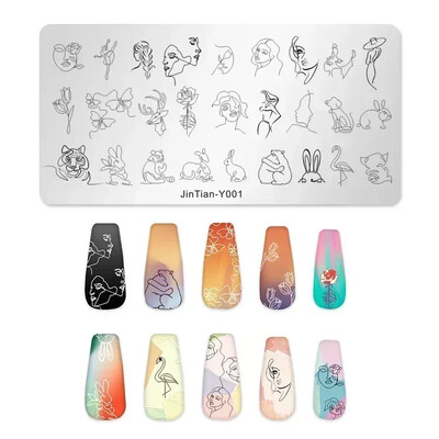 Tigar Zebra Leopard Print Nail Pločice za utiskivanje slika životinja Šablone za ispis pečata za nokte Predlošci Nail Art Alat za ukrašavanje noktiju