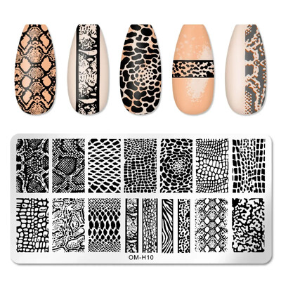 Tigar Zebra Leopard Print Nail Pločice za utiskivanje slika životinja Šablone za ispis pečata za nokte Predlošci Nail Art Alat za ukrašavanje noktiju