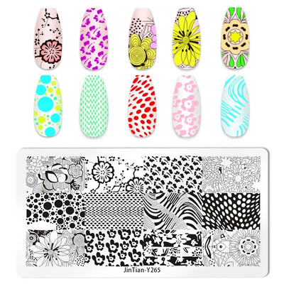 Tigar Zebra Leopard Print Nail Pločice za utiskivanje slika životinja Šablone za ispis pečata za nokte Predlošci Nail Art Alat za ukrašavanje noktiju