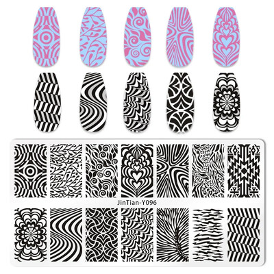 Tigar Zebra Leopard Print Nail Pločice za utiskivanje slika životinja Šablone za ispis pečata za nokte Predlošci Nail Art Alat za ukrašavanje noktiju