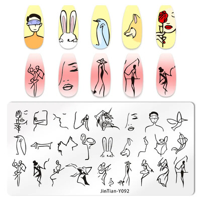 Tigar Zebra Leopard Print Nail Pločice za utiskivanje slika životinja Šablone za ispis pečata za nokte Predlošci Nail Art Alat za ukrašavanje noktiju