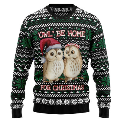 Božićni ružni pleteni džemper Božićni Djed Mraz Životinja Šarena tetovaža Retro Unisex 3Dprint Smiješni Harajuku Ležerni Dugi rukavi 8