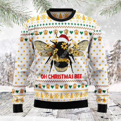 Božićni ružni pleteni džemper Božićni Djed Mraz Životinja Šarena tetovaža Retro Unisex 3Dprint Smiješni Harajuku Ležerni Dugi rukavi 8