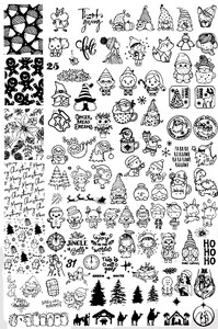 1 KOM. Halloween ploče za utiskivanje noktiju, šablone za šablone cvjetnih likova Nail Art Stamp Slika ploče za manikuru Alati za ispis noktiju