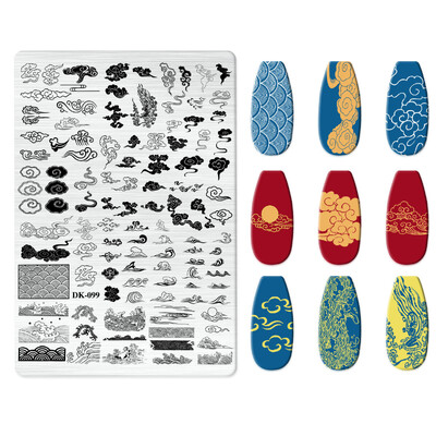 1 KOM. Halloween ploče za utiskivanje noktiju, šablone za šablone cvjetnih likova Nail Art Stamp Slika ploče za manikuru Alati za ispis noktiju