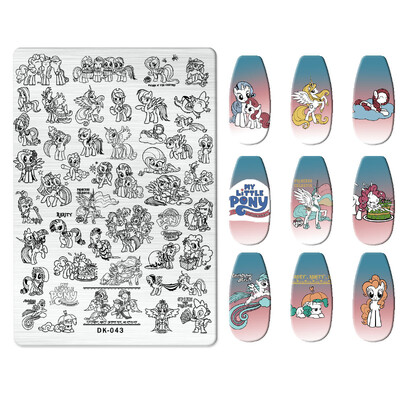 1 KOM. Halloween ploče za utiskivanje noktiju, šablone za šablone cvjetnih likova Nail Art Stamp Slika ploče za manikuru Alati za ispis noktiju