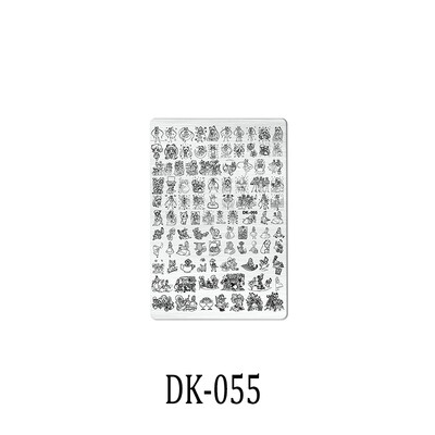 1 KOM. Halloween ploče za utiskivanje noktiju, šablone za šablone cvjetnih likova Nail Art Stamp Slika ploče za manikuru Alati za ispis noktiju