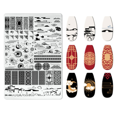 1 KOM. Halloween ploče za utiskivanje noktiju, šablone za šablone cvjetnih likova Nail Art Stamp Slika ploče za manikuru Alati za ispis noktiju