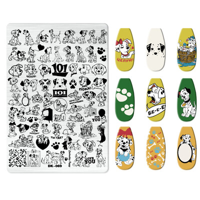 1 KOM. Halloween ploče za utiskivanje noktiju, šablone za šablone cvjetnih likova Nail Art Stamp Slika ploče za manikuru Alati za ispis noktiju