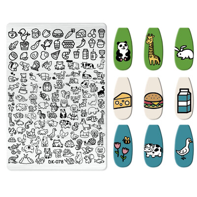 1 KOM. Halloween ploče za utiskivanje noktiju, šablone za šablone cvjetnih likova Nail Art Stamp Slika ploče za manikuru Alati za ispis noktiju