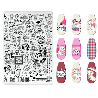 1 KOM. Halloween ploče za utiskivanje noktiju, šablone za šablone cvjetnih likova Nail Art Stamp Slika ploče za manikuru Alati za ispis noktiju