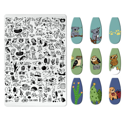 1 KOM. Halloween ploče za utiskivanje noktiju, šablone za šablone cvjetnih likova Nail Art Stamp Slika ploče za manikuru Alati za ispis noktiju