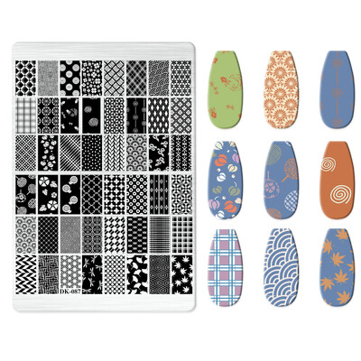 1 KOM. Halloween ploče za utiskivanje noktiju, šablone za šablone cvjetnih likova Nail Art Stamp Slika ploče za manikuru Alati za ispis noktiju