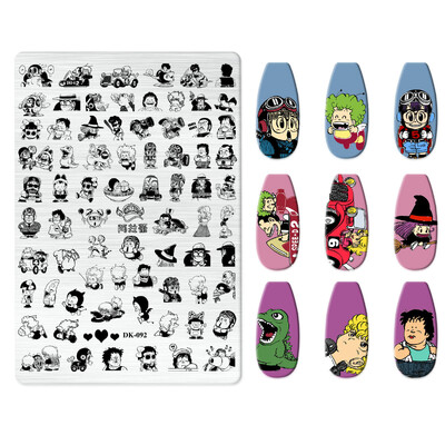 1 KOM. Halloween ploče za utiskivanje noktiju, šablone za šablone cvjetnih likova Nail Art Stamp Slika ploče za manikuru Alati za ispis noktiju