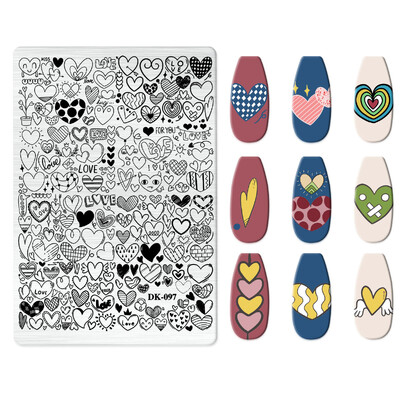 1 KOM. Halloween ploče za utiskivanje noktiju, šablone za šablone cvjetnih likova Nail Art Stamp Slika ploče za manikuru Alati za ispis noktiju