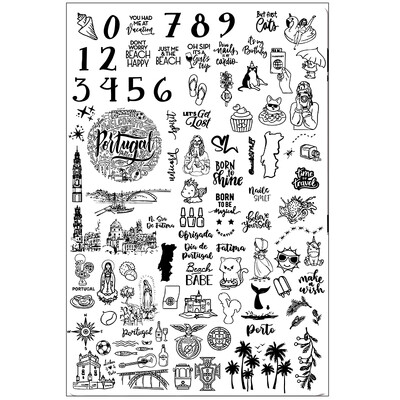 1 KOM. Halloween ploče za utiskivanje noktiju, šablone za šablone cvjetnih likova Nail Art Stamp Slika ploče za manikuru Alati za ispis noktiju