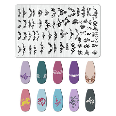 1 KOM. Halloween ploče za utiskivanje noktiju, šablone za šablone cvjetnih likova Nail Art Stamp Slika ploče za manikuru Alati za ispis noktiju