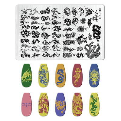 1 KOM. Halloween ploče za utiskivanje noktiju, šablone za šablone cvjetnih likova Nail Art Stamp Slika ploče za manikuru Alati za ispis noktiju