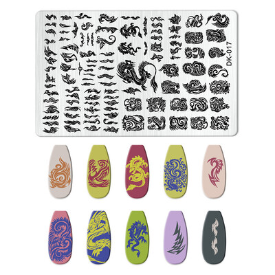 1 KOM. Halloween ploče za utiskivanje noktiju, šablone za šablone cvjetnih likova Nail Art Stamp Slika ploče za manikuru Alati za ispis noktiju