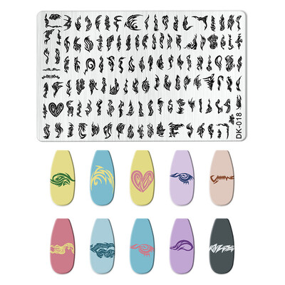 1 KOM. Halloween ploče za utiskivanje noktiju, šablone za šablone cvjetnih likova Nail Art Stamp Slika ploče za manikuru Alati za ispis noktiju