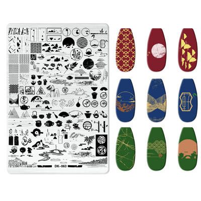 1 KOM. Halloween ploče za utiskivanje noktiju, šablone za šablone cvjetnih likova Nail Art Stamp Slika ploče za manikuru Alati za ispis noktiju